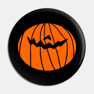 Back Print Pumpkin Face Halloween Mask Pin