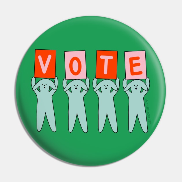 Bark The Vote - The Peach Fuzz Pin by ThePeachFuzz