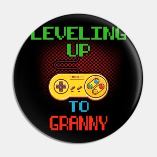 Promoted To Granny T-Shirt Unlocked Gamer Leveling Up Pin