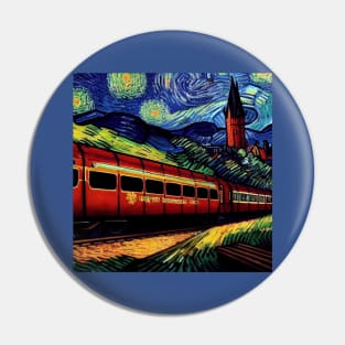 Starry Night Wizarding Express Train Pin