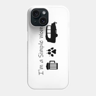 Airstream Basecamp "I'm a Simple Woman" - Beer, Dogs & Basecamp Phone Case