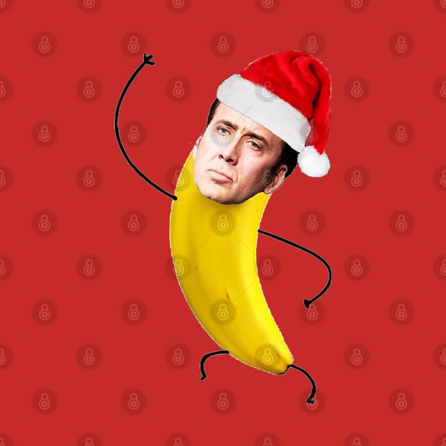 Christmas Nicolas cage in a banana by YaiVargas