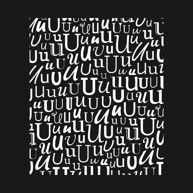 U - Typography (White) by gillianembers