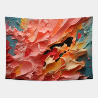 Abstract Strokes: Acrylic Brush Stripe Extravaganza Tapestry