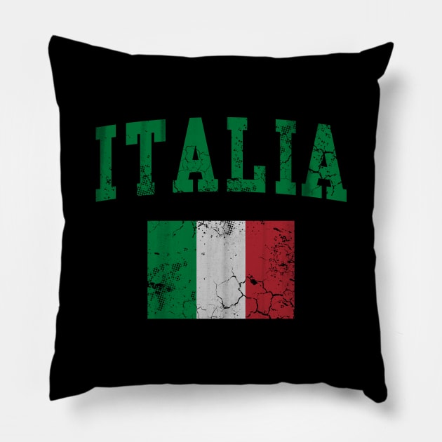 Vintage Italia Flag Italy Italian Italiano Pillow by E