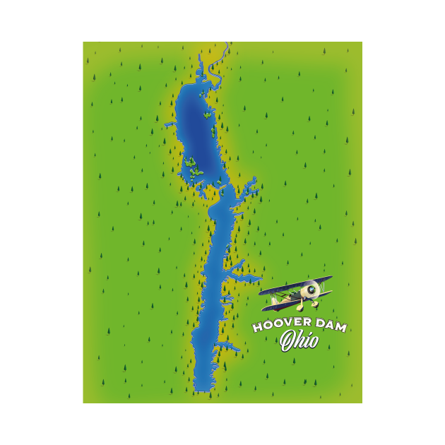 Hoover Dam Ohio Map Hoover Dam Ohio TShirt TeePublic