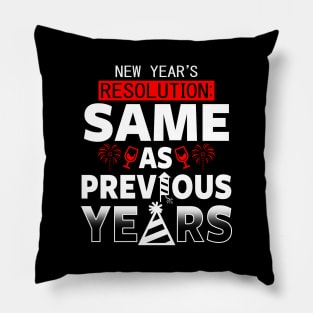 Funny 2024 New Year Resolution Slogan Typography Pillow