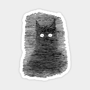 A Cat In the Darkness With Big Eyes Funny Cat Design Magnet