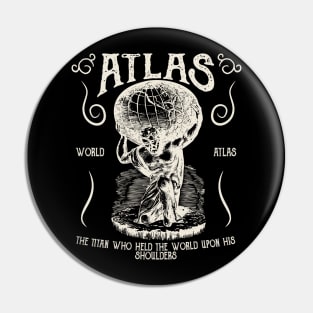 Atlas Holding The World Pin