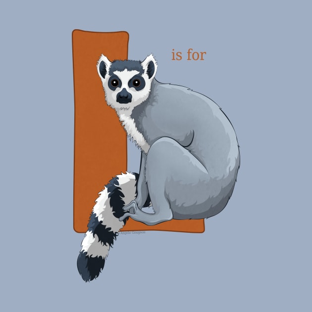 L is for Lemur by Art by Angele G