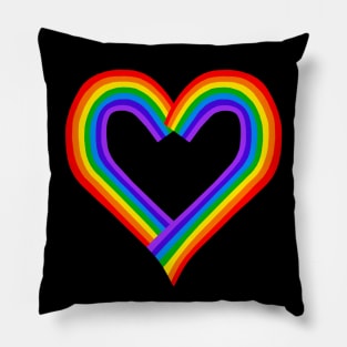 Rainbow Heart Shape Pillow