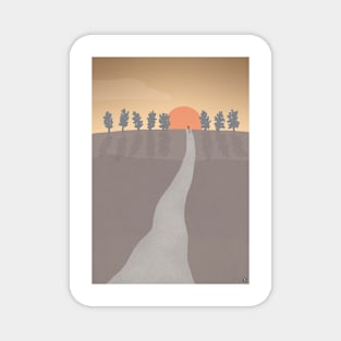 Road to the sunset Magnet