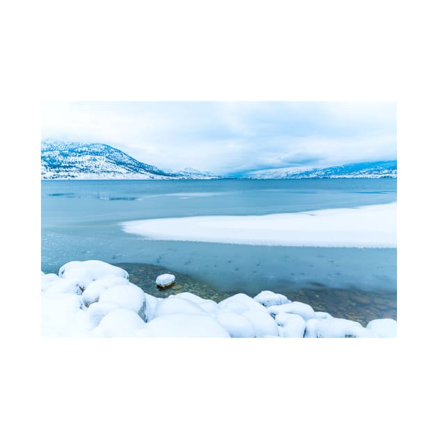 Ice and Snow on Okanagan Lake and Mountains by Amy-K-Mitchell