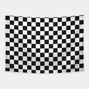 Black and white checkered pattern Tapestry