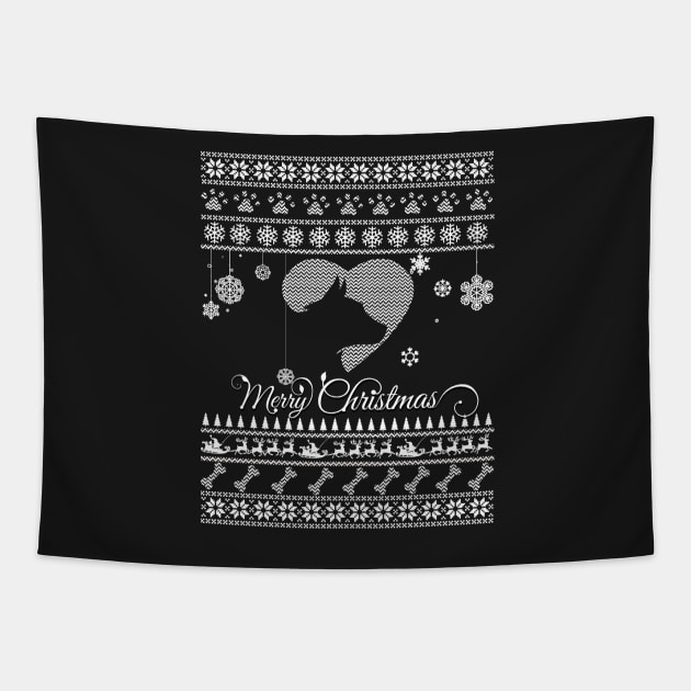 Merry Christmas DOG Tapestry by irenaalison