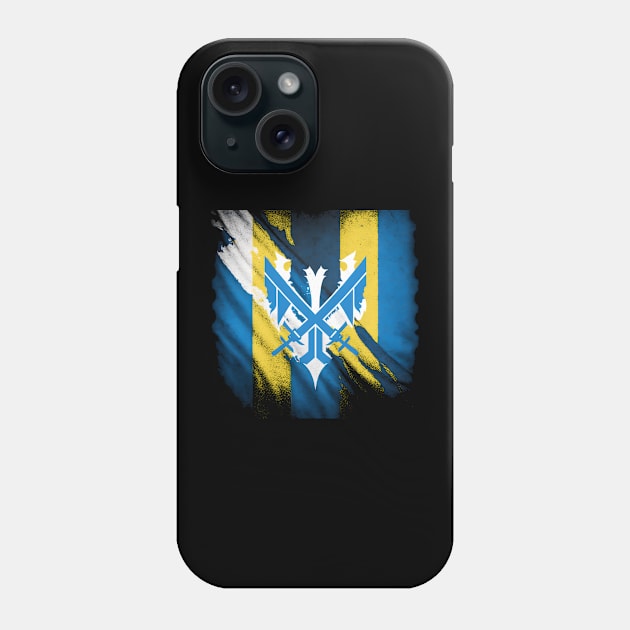 Ukrain trident Phone Case by MLArtifex