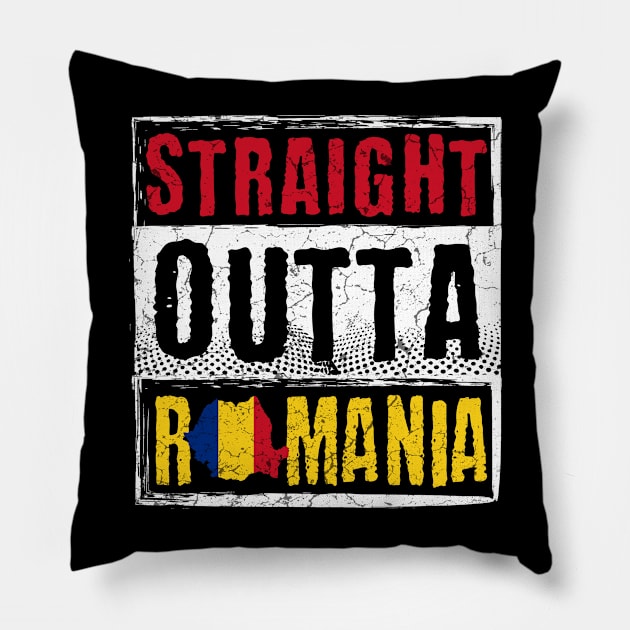 Straight Outta Romania Pillow by Mila46