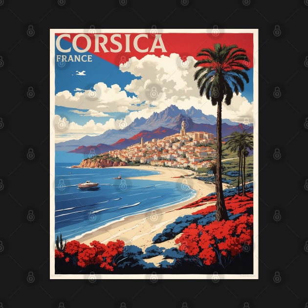 Corsica France Vintage Poster Tourism by TravelersGems