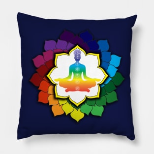 Floral Meditation Mandala Pillow