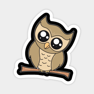 Cute Comic Owl Magnet