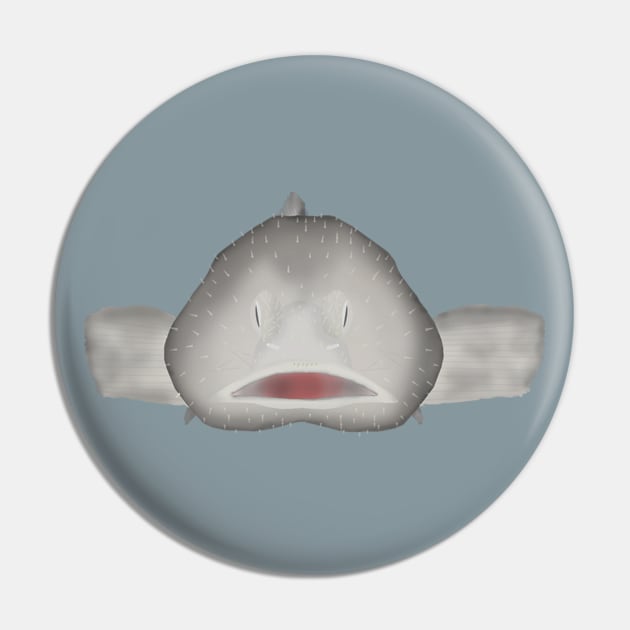 Blobfish - Fish Head Pin by FishFolkArt