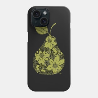 Flower Pear Silhouette Phone Case