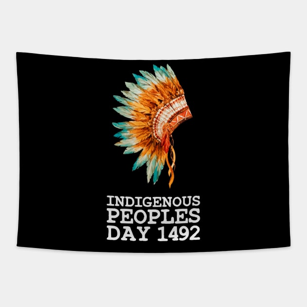 Indigenous Native American Peoples Day not Columbus Day Tapestry by WildZeal