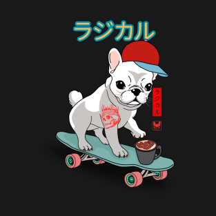 French Bulldog Freestyle: Café Cruisin' on Wheels T-Shirt