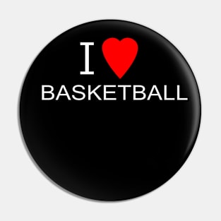 I Love Basketball Pin