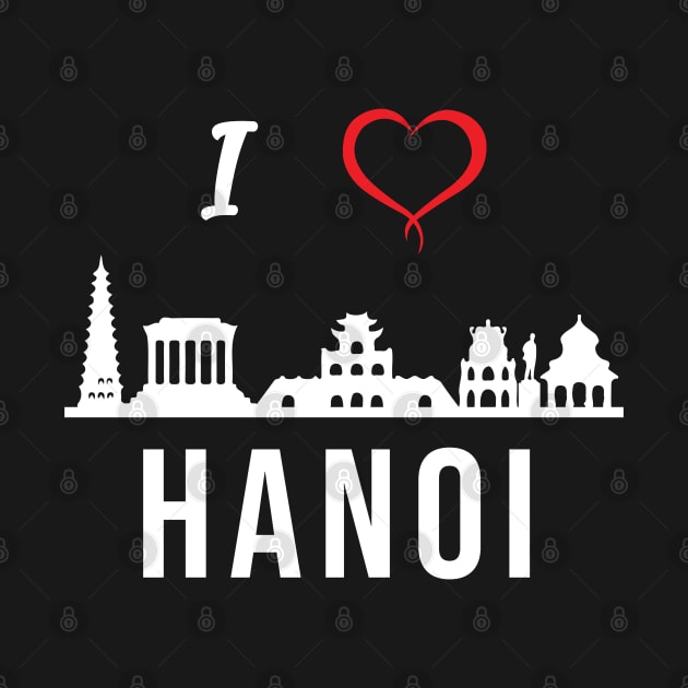 I love Hanoi Skyline Vietnam Vietnamese Design by alltheprints