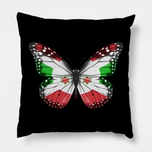 Burundian Flag  Butterfly - Gift for Burundian From Burundi Pillow