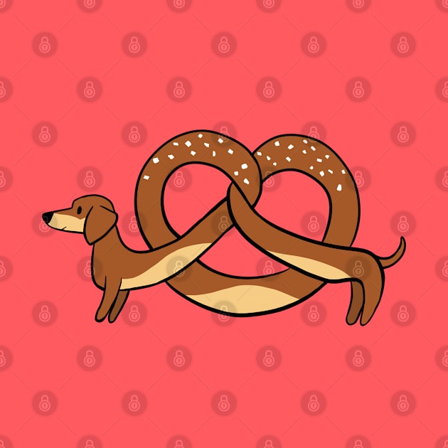 Pretzel and a Wiener on White by Fellball