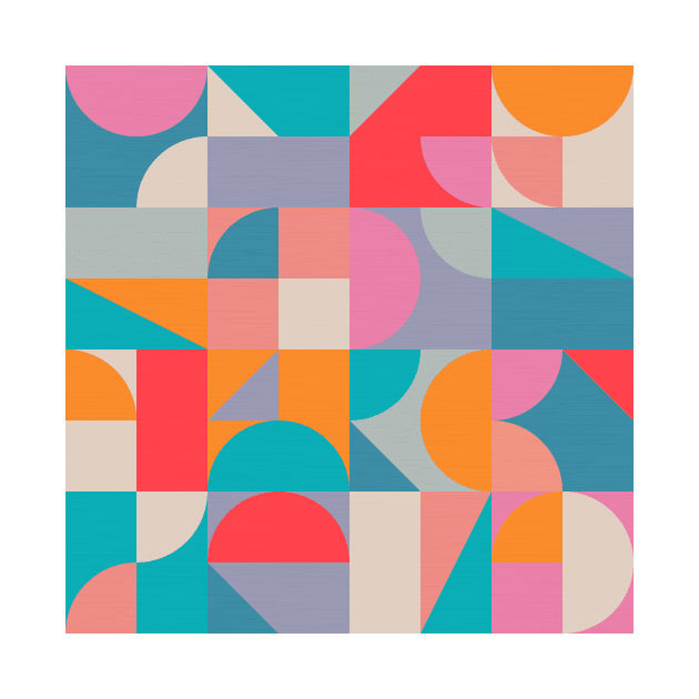 Mid Century Shapes N.04 / Colorful Summer Abstraction by matise