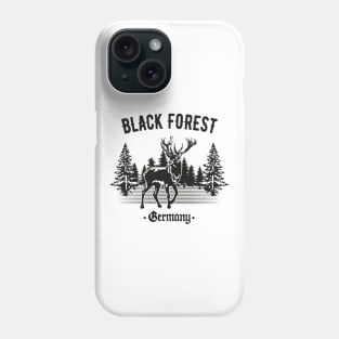 Black Forest Germany Deer with Trees Phone Case