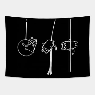 Cute Aerialist Cat Tapestry