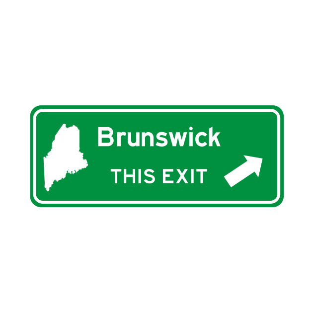 Brunswick, Maine Highway Exit Sign by Starbase79