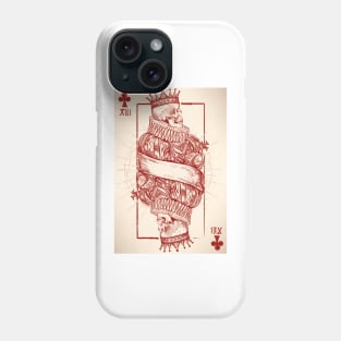 Leech King Skull Playing Card 3 Phone Case