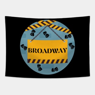 Broadway Theatre Street Sign Tapestry