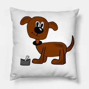 Witzige Hunde Zeichnung Pillow