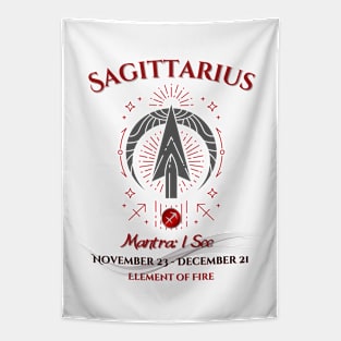 Zodiac Sagittarius Mantra Tapestry