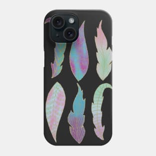 Feathers on Black Phone Case