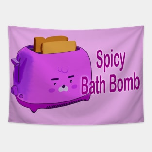 Retro inscription "Spicy bath bomb" Tapestry