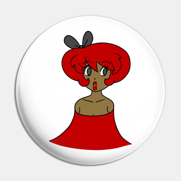 Cute Red Girl Pin by saradaboru