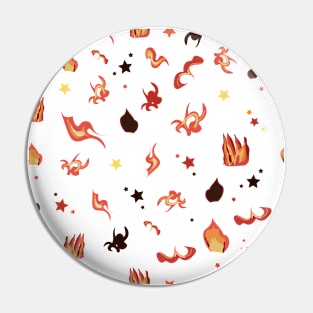 Flames and stars pattern Pin