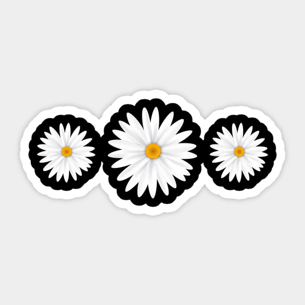 White Daisy Sticker