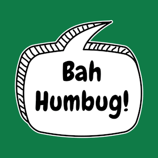 Bah Humbug! Speech Bubble Typo T-Shirt