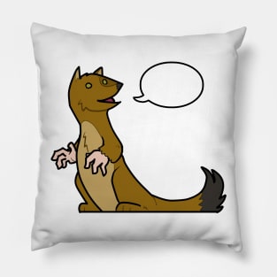 Compendium of Arcane Beasts and Critters - Gef the Talking Mongoose (textless) Pillow