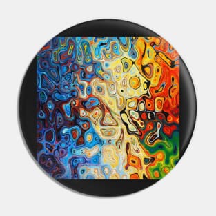 Abstract Color In Motion, Beautiful Liquid Graphic Paint Design Pin