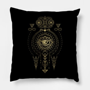 Mystical Sacred Geometry Ornament Pillow