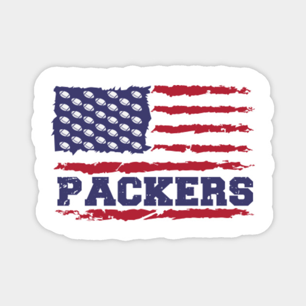 Green Bay Packers Football American Flag T Shirt Green Bay Packers Football Magnet Teepublic
